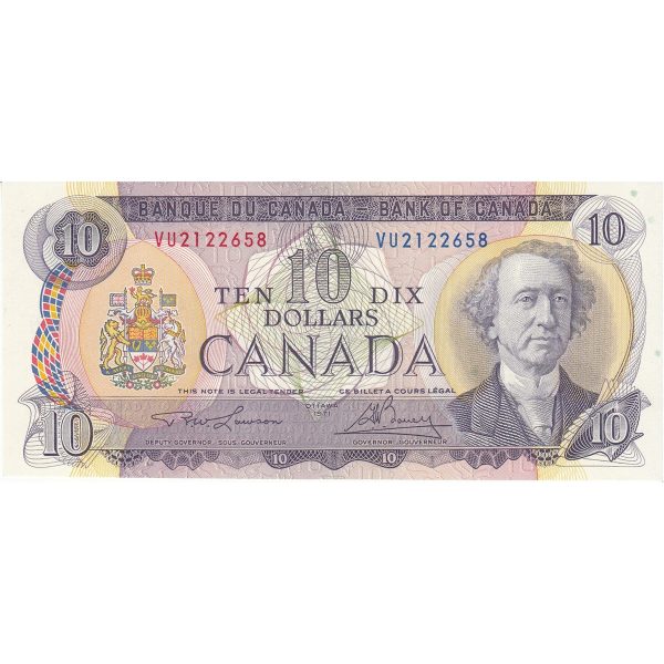 BC-49c 1971 Canada $10 Lawson-Bouey, VU, UNC Fashion