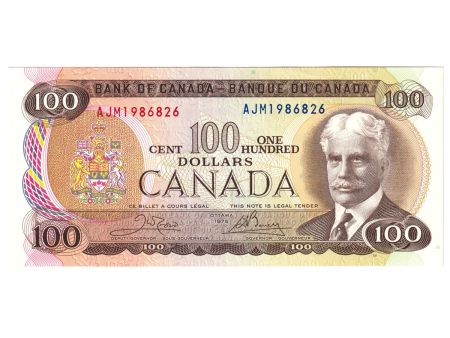 BC-52b 1975 Canada $100 Crow-Bouey, AJM, AU-UNC Cheap