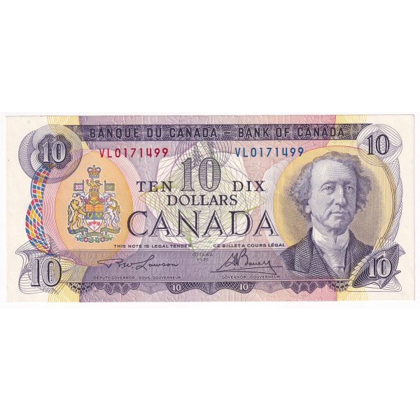 BC-49c 1971 Canada $10 Lawson-Bouey, VL, AU Sale