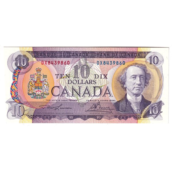 BC-49c 1971 Canada $10 Lawson-Bouey, DX, AU For Sale