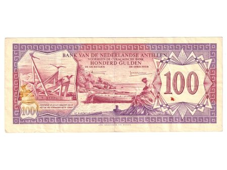 Netherlands Antilles Note, 1979 100 Gulden, Pick #19a, VF (Stain) Hot on Sale