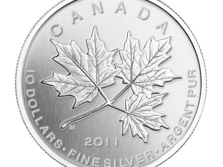 RDC 2011 Canada $10 Maple Leaf Forever Fine Silver (No Tax) impaired sleeve Fashion