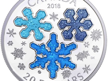 RDC 2018 Canada $20 Ice Crystals Fine Silver Coin (No Tax) toning Online