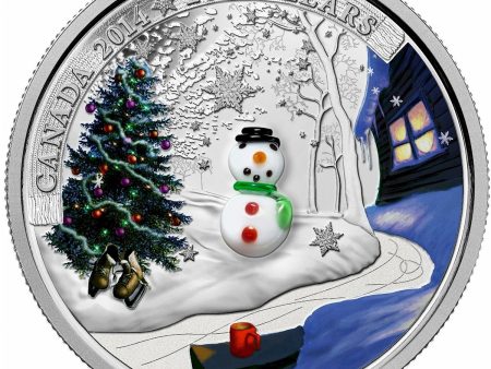 RDC 2014 Canada $20 Venetian Glass Snowman Fine Silver (Impaired) Sale