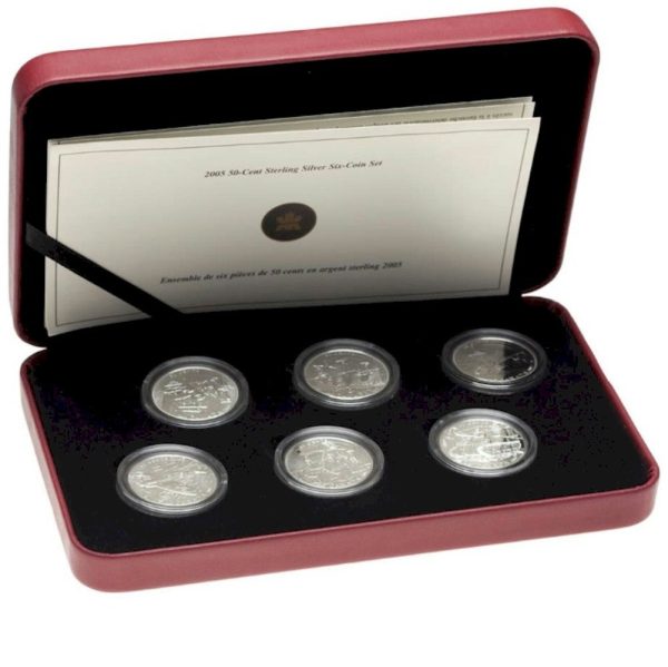 RDC 2005 Canada 50-cent Battle of Britain 6-coin Sterling Silver Set- Impaired Discount