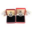 Pair of Britain 1985 & 1987 1 Pound Sterling Piedfort Coins in Cases, 2Pcs (Impaired) Online now