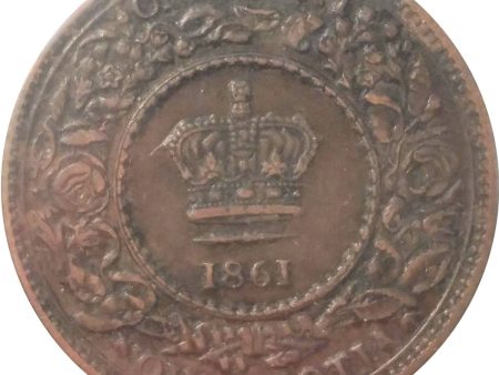 1861 Small Bud Nova Scotia 1-cent VF-EF (VF-30) For Sale