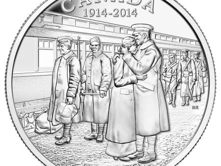 RDC 2014 Canada $1 100th Anniversary of the Declaration of WWI BU (No Tax) Writing on Sleeve on Sale