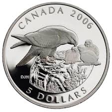 RDC 2006 Canada Peregrine Falcon & Nestlings $5 Coin & Stamp Set (Scratched Capsule Box Damagez) on Sale