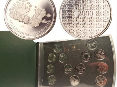 RDC 2000 Canada Millennium Specimen 25-cents Set with Medallion (Impaired) Online