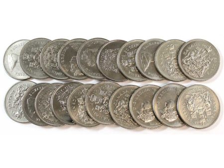 20 x Mixed Nickel 50 Cents (dates range from 1968 to 2002) Mega30 Sale