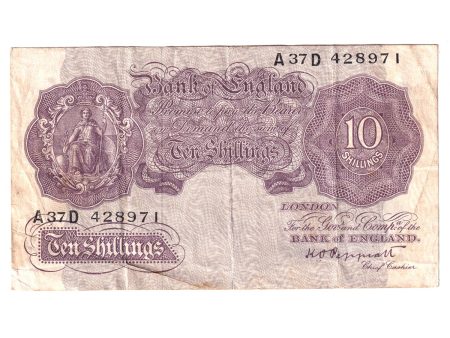 Great Britain Note, 1940 10 Shillings, A_D, BE24d, VF (Writing) Cheap