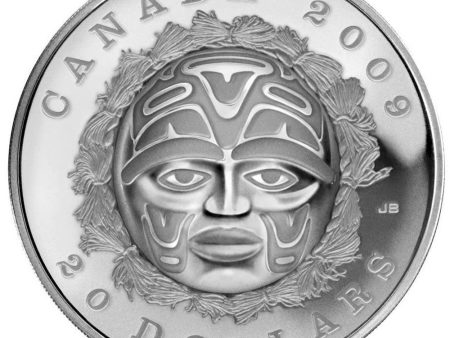 RDC 2009 Canada $20 Summer Moon Mask Fine Silver (No Tax) Impaired For Sale