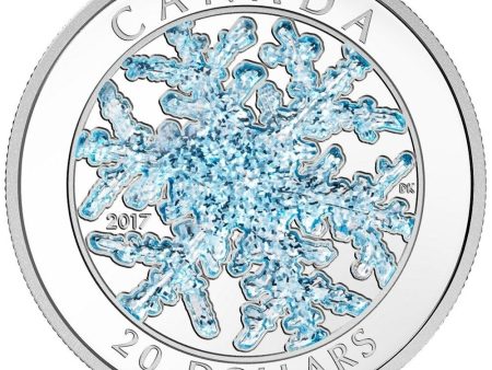 RDC 2017 Canada $20 Snowflake Coloured Silver Coin (No Tax) Toned Cheap