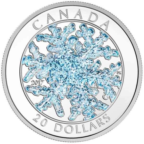 RDC 2017 Canada $20 Snowflake Coloured Silver Coin (No Tax) Toned Cheap