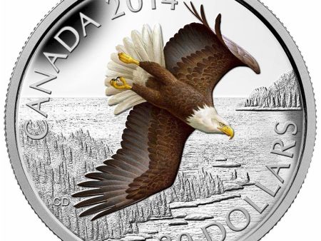 2014 Canada $20 Soaring Bald Eagle Fine Silver (TAX Exempt) For Cheap