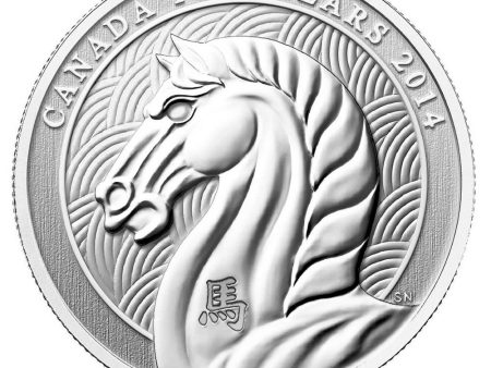 RDC 2014 Canada $10 Year of the Horse Fine Silver (No Tax) Worn Clamshell on Sale