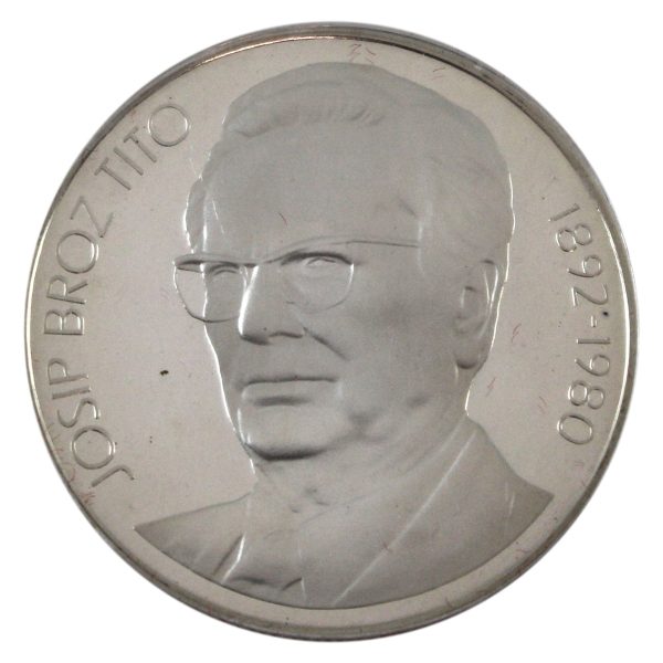 Yugoslavia 1980 1,000 Dinara Josip Broz Tito Silver Coin in Case (Issues) Sale