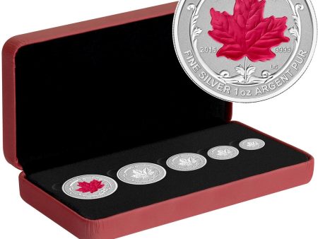 RDC 2015 Canada The Maple Leaf Fine Silver Fractional Set (No Tax) Impaired Online now