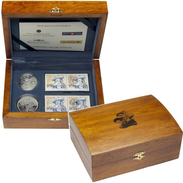 RDC 2004 Canada Ile Sainte-Croix Coin and Stamp Set (Outer Sleeve Bent) Discount