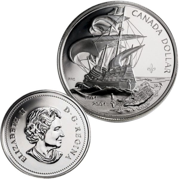 RDC 2004 Canada Ile Sainte-Croix Coin and Stamp Set (Outer Sleeve Bent) Discount