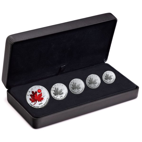 RDC 2020 Canada Maple Leaf Fractional O Canada Fine Silver Set (No Tax) Impaired For Sale