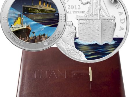 RDC 2012 Canada Titanic 2-Coin and Stamp Collector s Set (1912-2012) Outer Sleeve Bent Supply