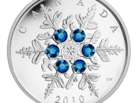 RDC 2010 Canada $20 Blue Crystal Snowflake Fine Silver (No Tax) missing sleeve Online Sale