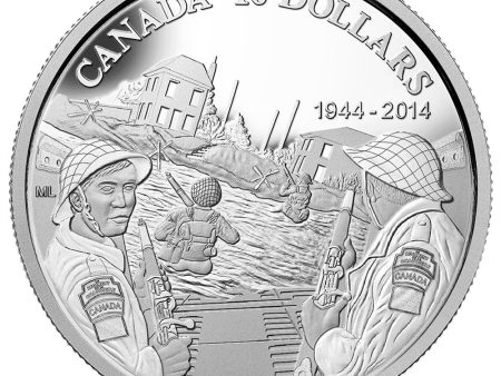 RDC 2014 Canada $10 70th Anniversary of D-Day Fine Silver (No Tax) Impaired Online