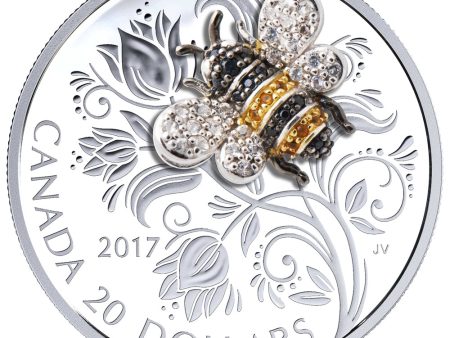 RDC 2017 Canada $20 Bejeweled Bugs - Bee Fine Silver Coin (scratched capsule) Hot on Sale