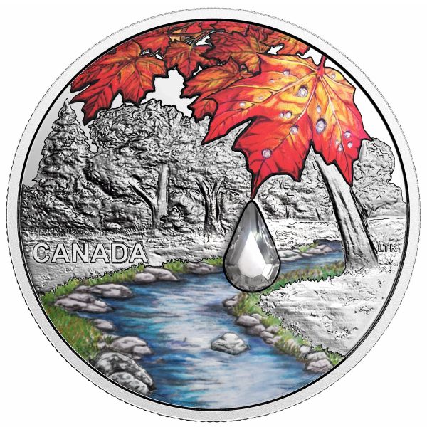 2017 Canada $20 Jewel of the Rain - Sugar Maple Leaves Fine Silver Supply