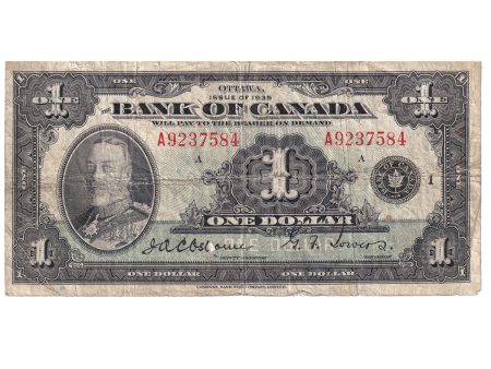 BC-1 1935 Canada $1 Osborne-Towers, English, Series A, Check Letter A Online Hot Sale