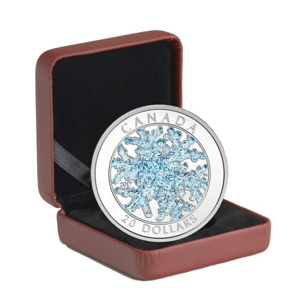 RDC 2017 Canada $20 Snowflake Coloured Silver Coin (No Tax) Toned Cheap