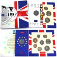 Great Britain 1992 9-coin Brilliant Unc Set with Rare EEC 50 Pence (Sleeve light dmg.) Hot on Sale